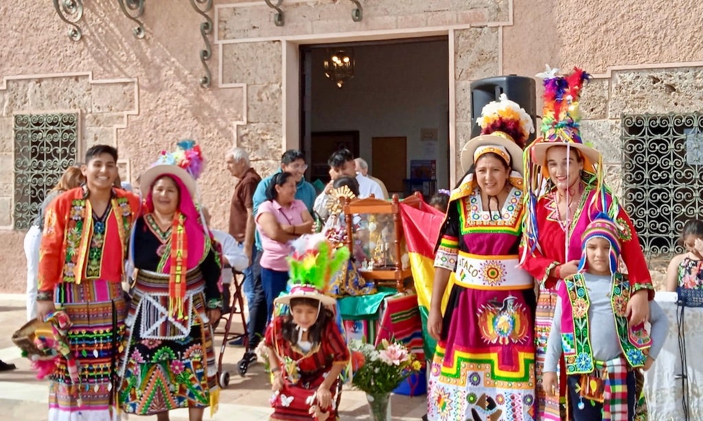 Imagen de un grupo durante la peregrinación.
