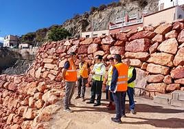 Visita a la zona reconstruida.