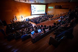 Asistentes al Congreso sobre Comunicación Social de la Ciencia que se celebra en el Parque de las Ciencias.