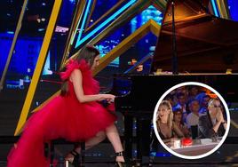 La pianista Luz Marina, junto al jurado de 'Got Talent'.