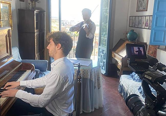Rodrigo López, al piano de Falla, y Darío García, en la Antequeruela.
