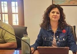 María Jesús Amate en un pleno del Ayto de Huércal de Almería.