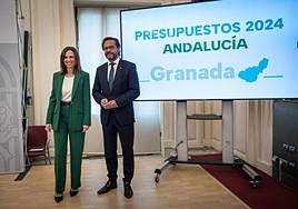 La consejera de Fomento, Rocío Díaz, y el delegado del Gobierno, Antonio Granados.