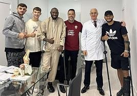 Pubill, Svidersky, Koné, Portugal, Ripoll y Suárez, tras pasar reconocimiento.
