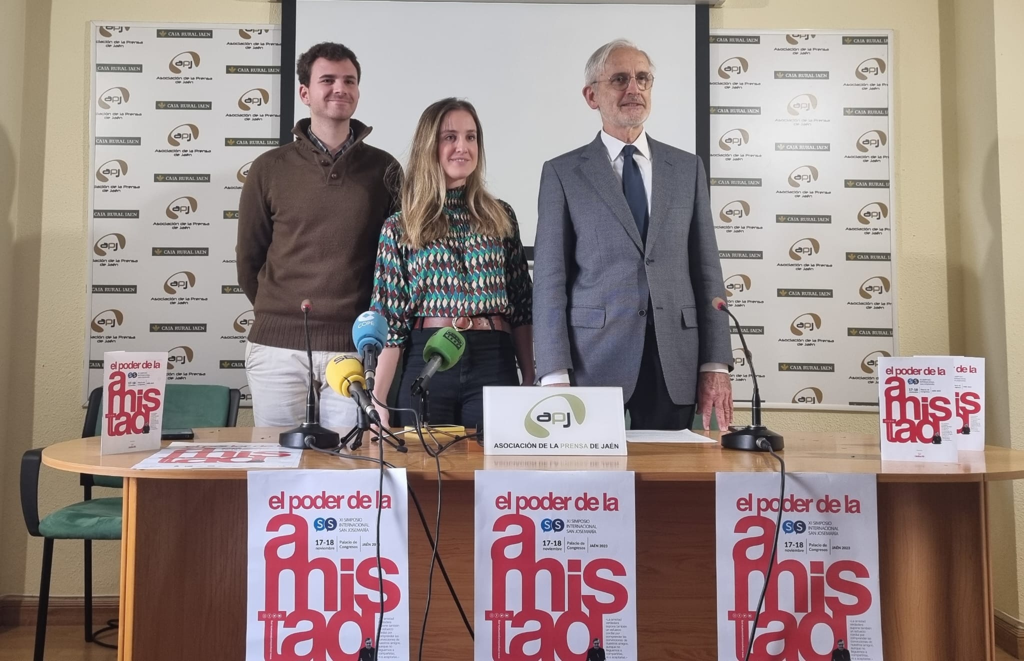 Pedro Palomeque Carazo, Carmen de Loma García y Antonio Sánchez Font.