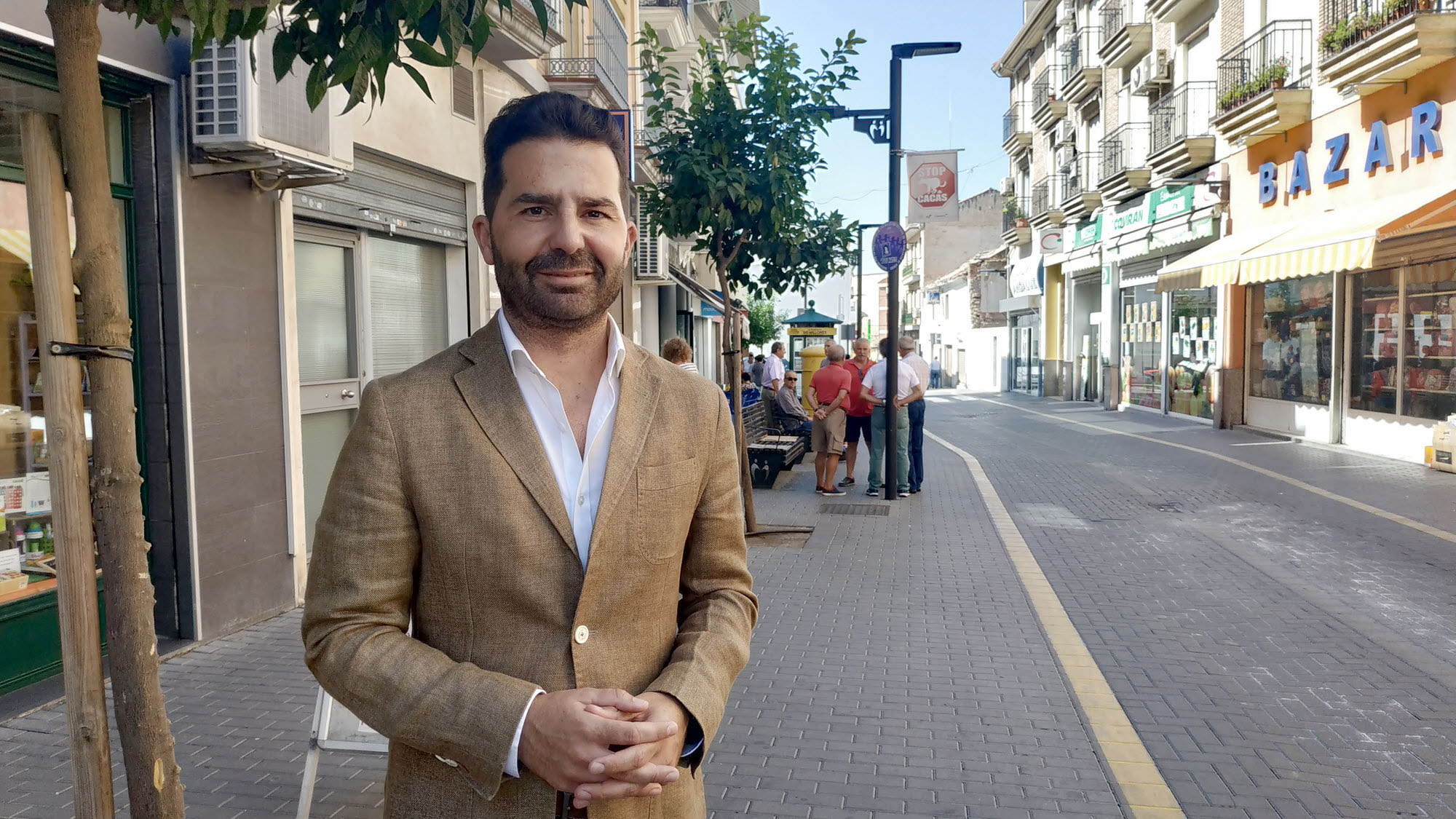 Noel López, en Maracena cuando era alcalde.