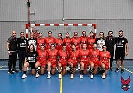 Equipo del Balonmano Ciudad de Granada.