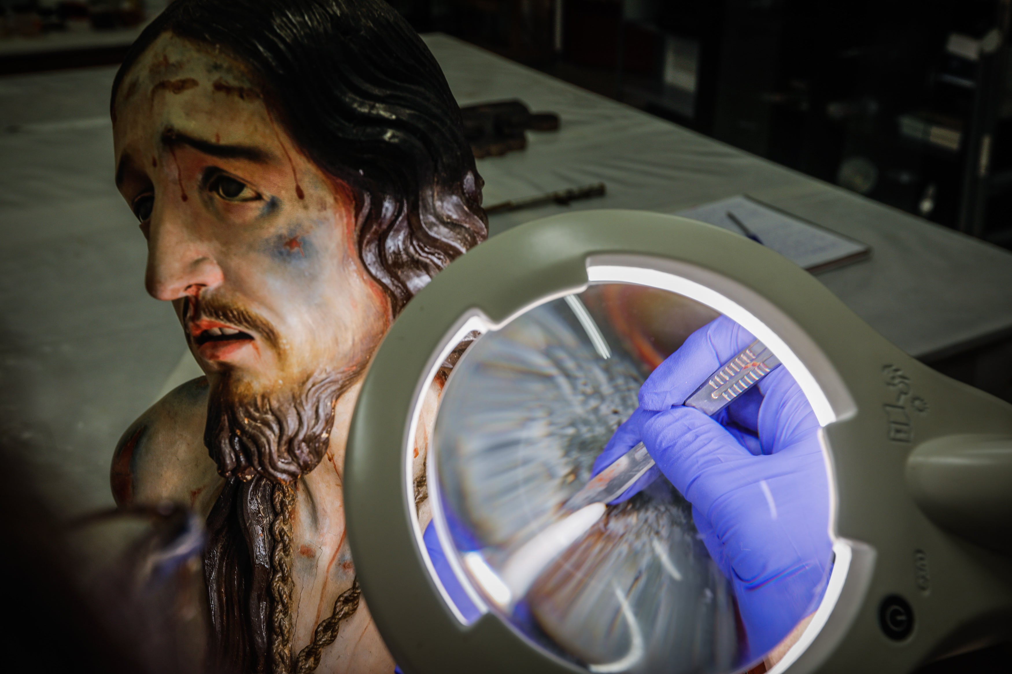 Trabajando en la restauración.