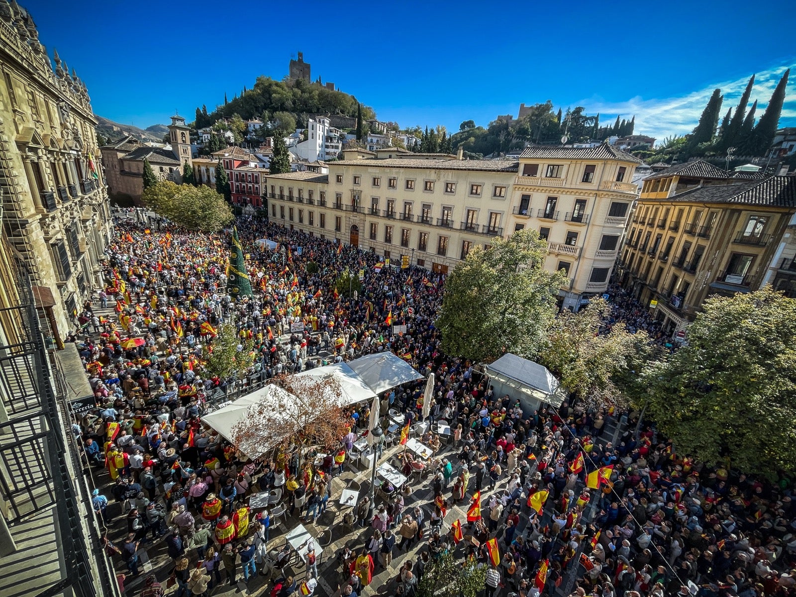 Las imágenes de la protesta en Granada contra la amnistía