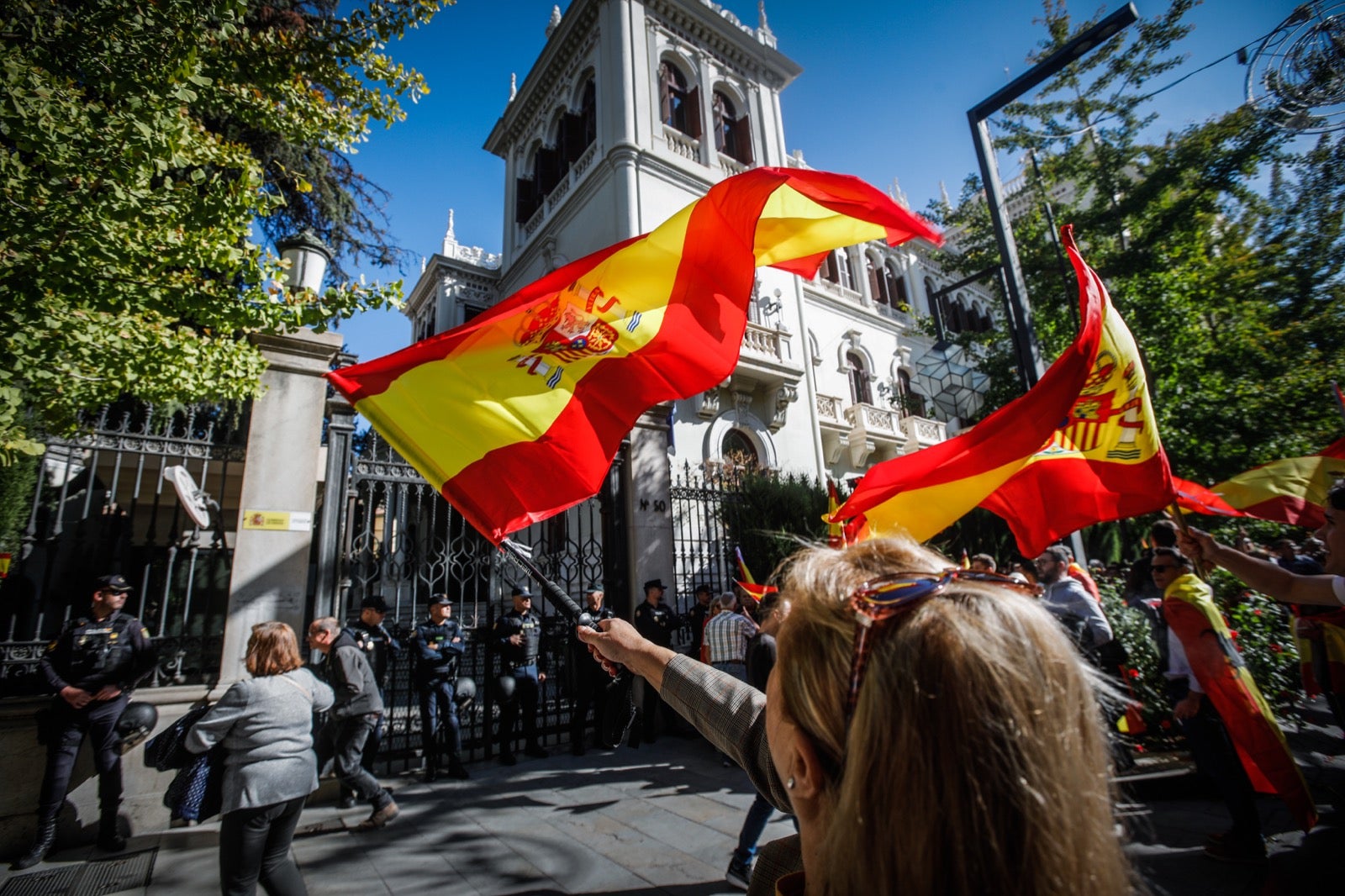 Las imágenes de la protesta en Granada contra la amnistía