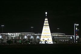 El árbol navideño del centro comercial Nevada, en una imagen de archivo.