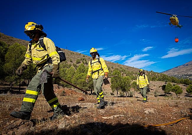 En los días en que no hay fuegos, los especialistas se entrenan