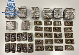 Material incautado por los agentes.