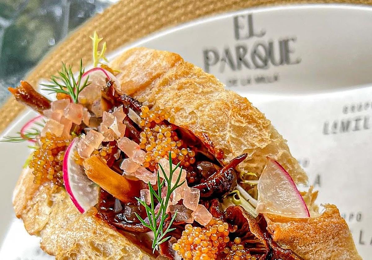 Bocadillo de perdiz en escabeche de Javier Ruiz.