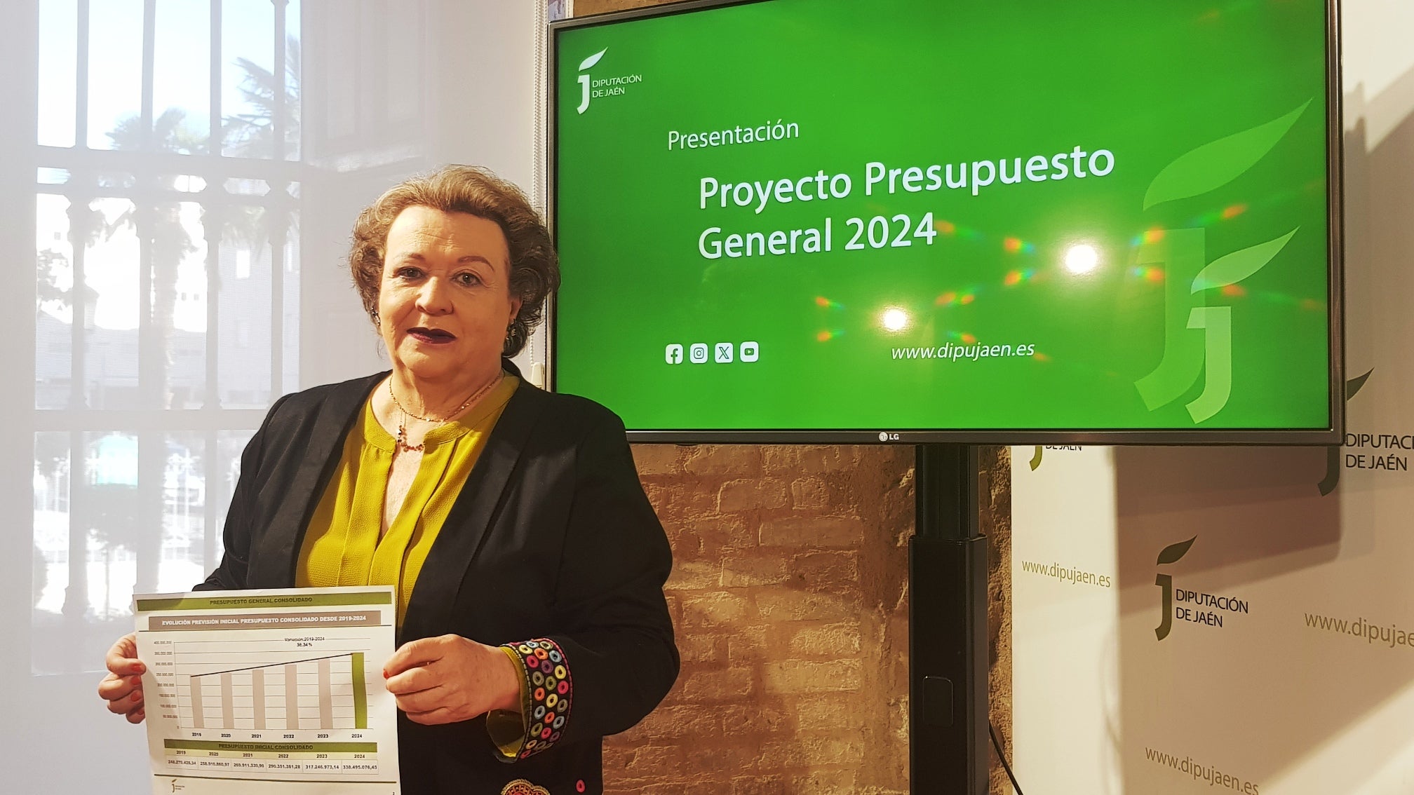 La vicepresidenta Pilar Parra durante la presentación de los presupuestos de 2024.