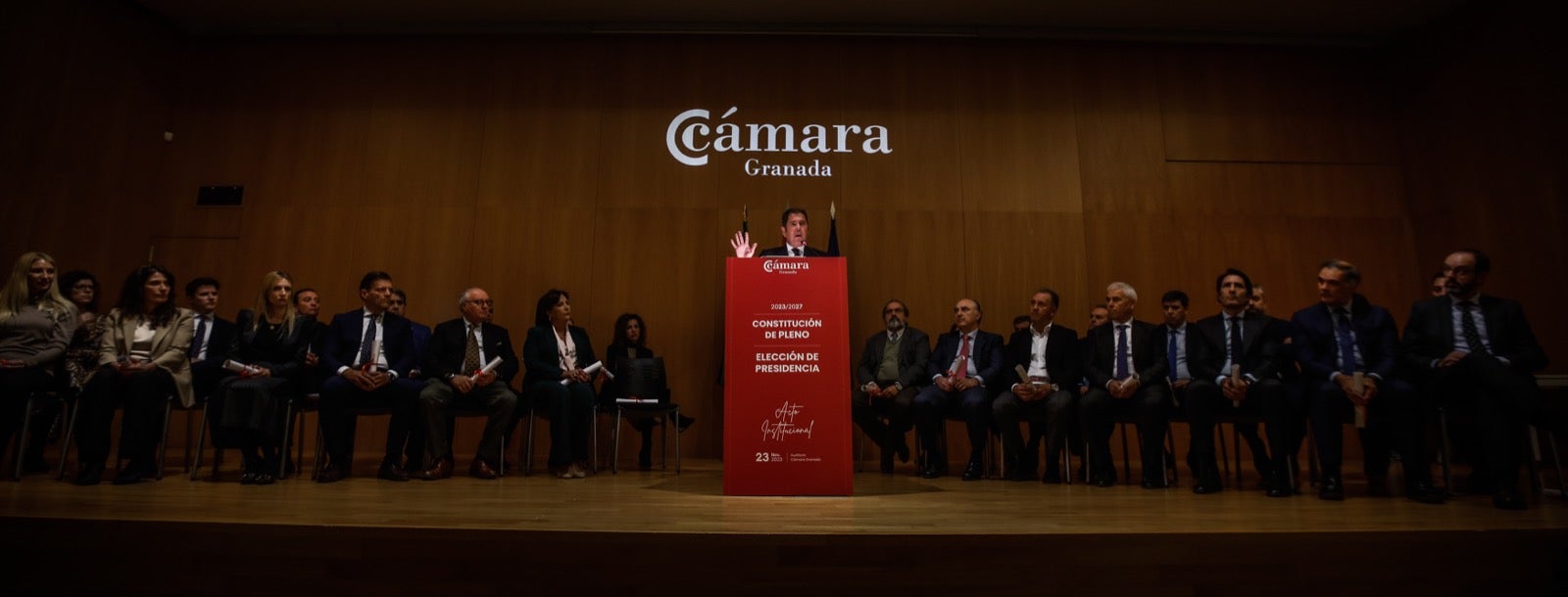 Las imágenes de Gerardo Cuerva y los empresarios granadinos en la Cámara de Comercio