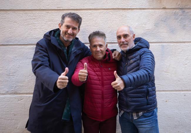 Miguel Ángel Palanco, Edilberto Herrero yJavier Campos, unidos por la montaña.