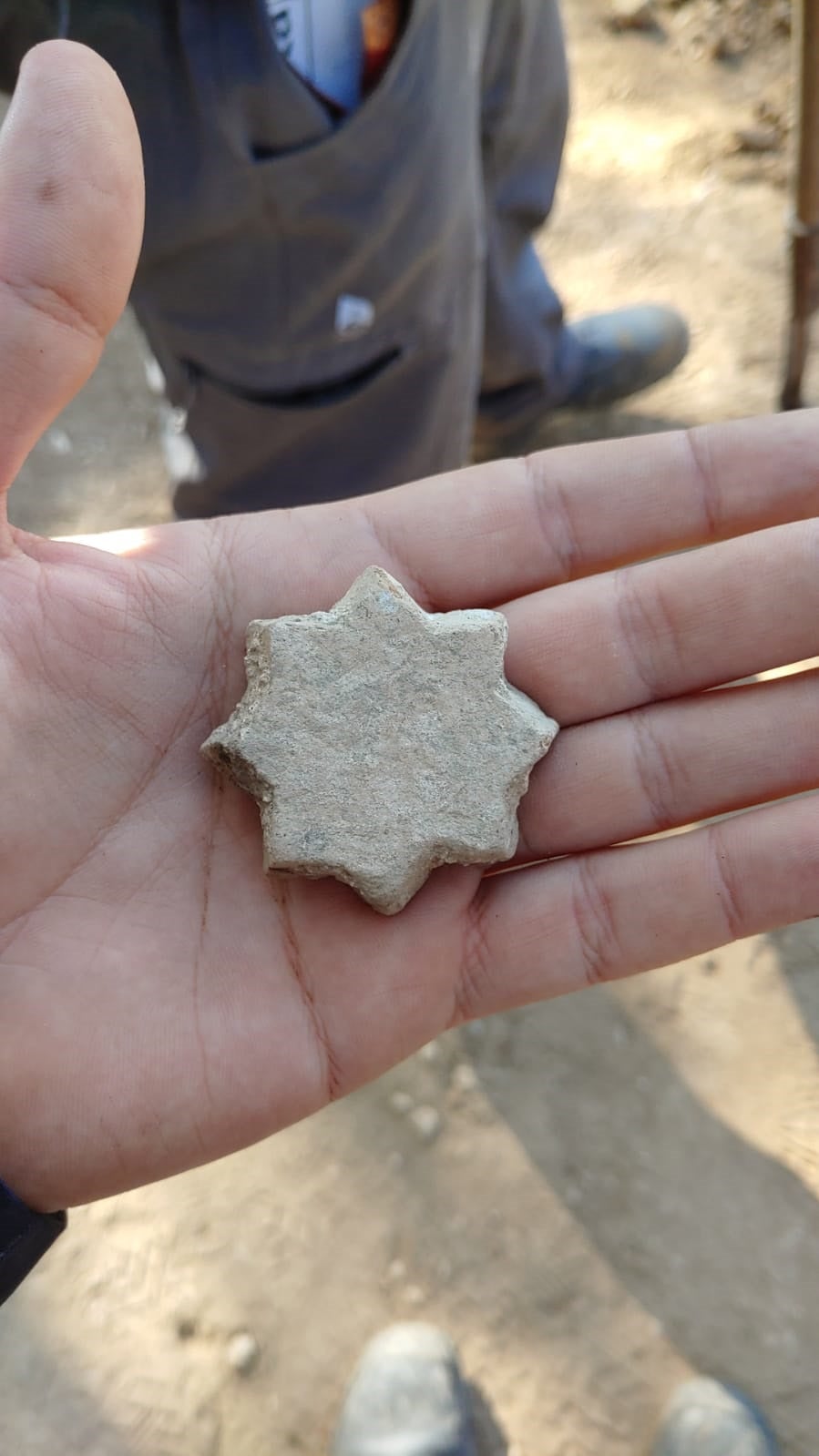 Olambrilla encontrada en las excavaciones.