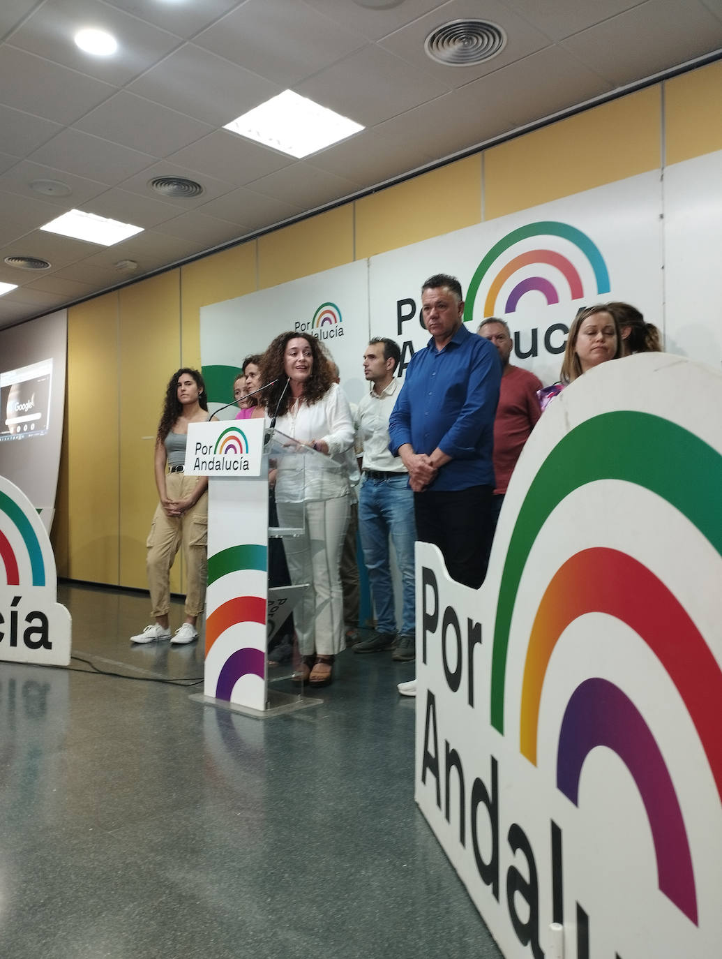 Inmaculada Nieto y Juan Antonio Delgado, en un acto de Por Andalucía.