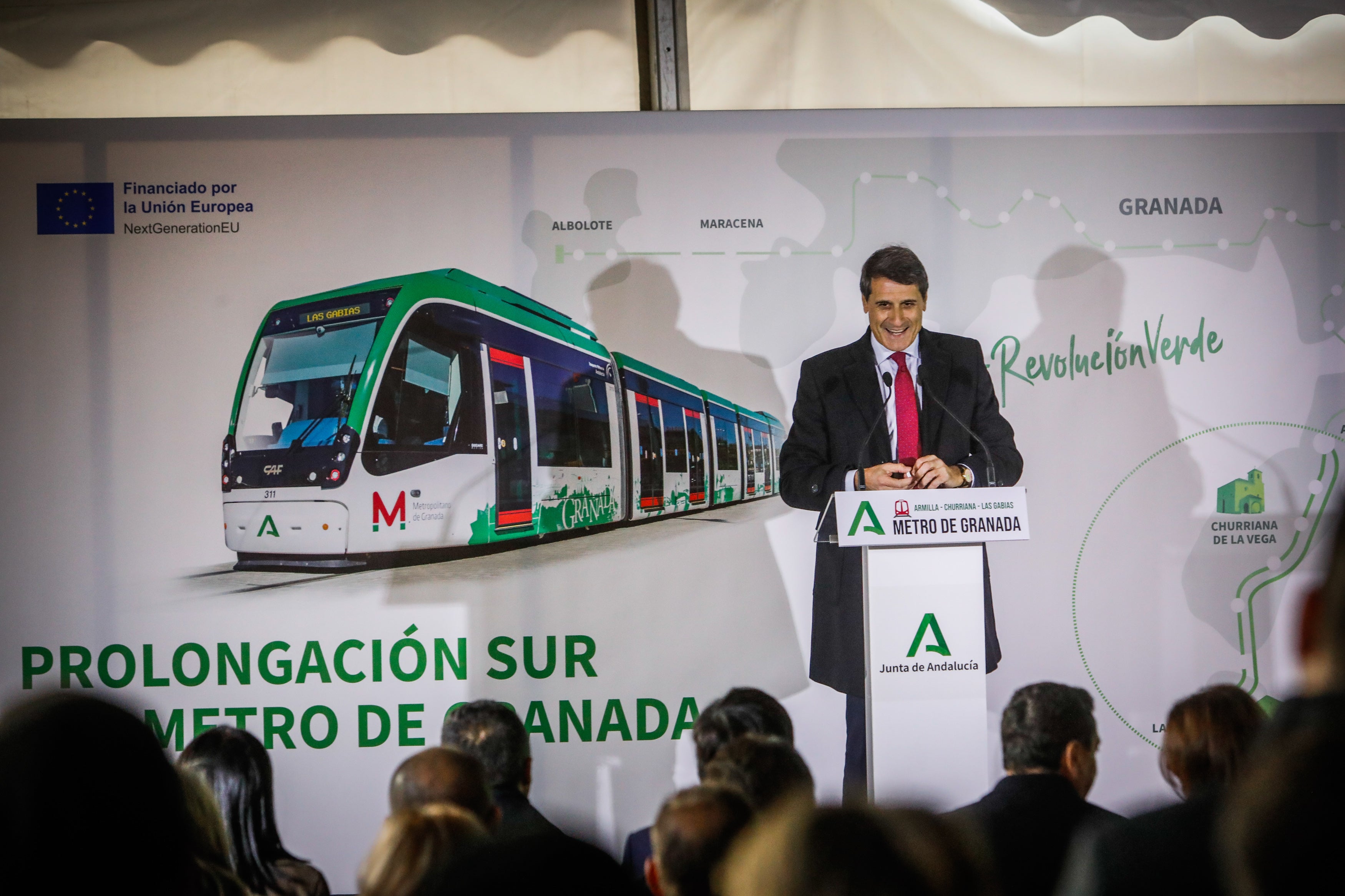 Las imágenes de la primera piedra de la ampliación del metro