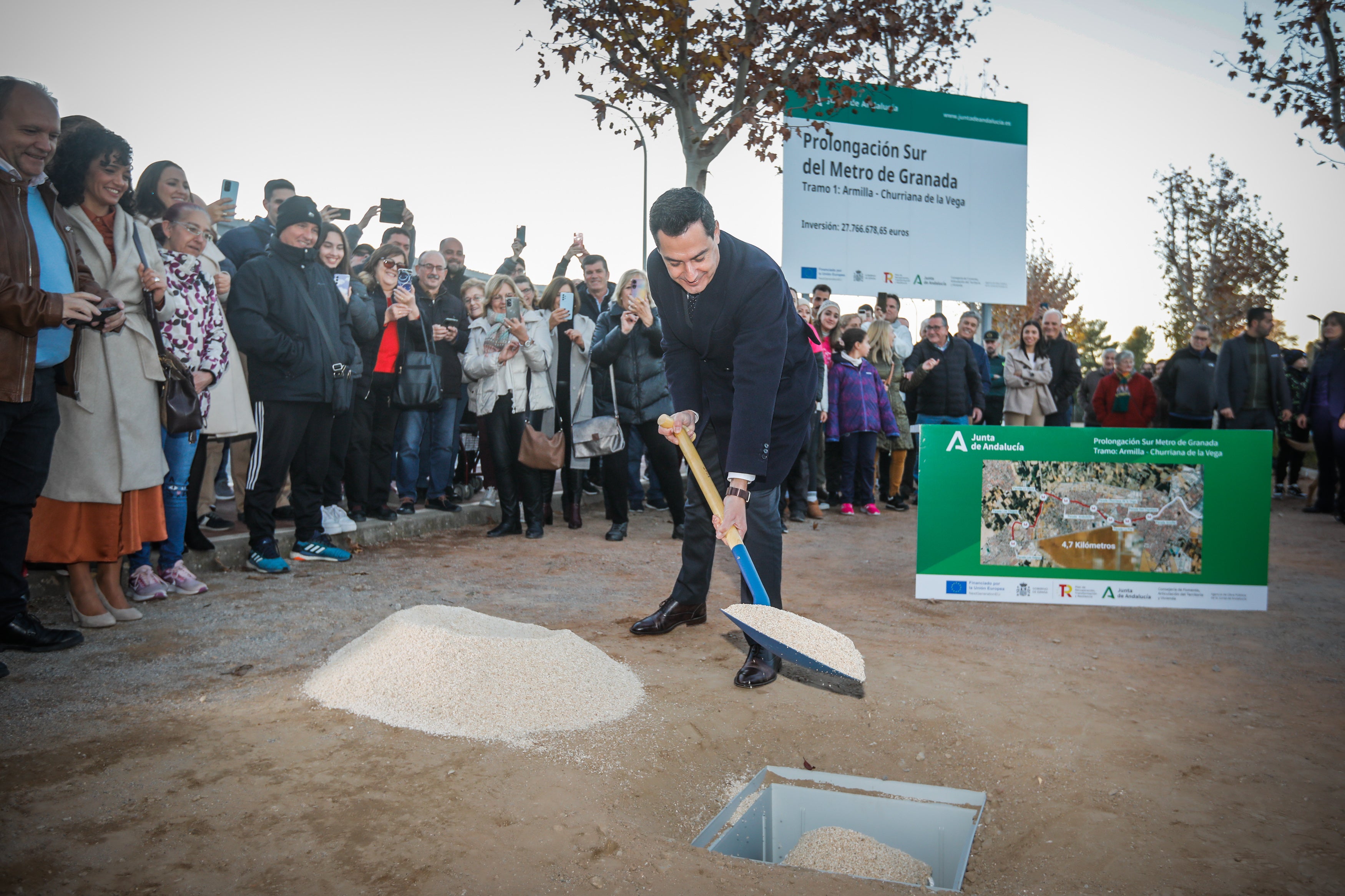 Las imágenes de la primera piedra de la ampliación del metro