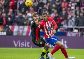 Alejandro Pozo se 'estrenó' como carrilero ante el Atlético de Madrid marcando a Samuel Lino.