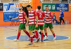 Los jugadores del Sima Granada celebran un gol.