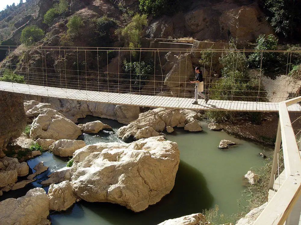 El puente colgante del Gollizno.