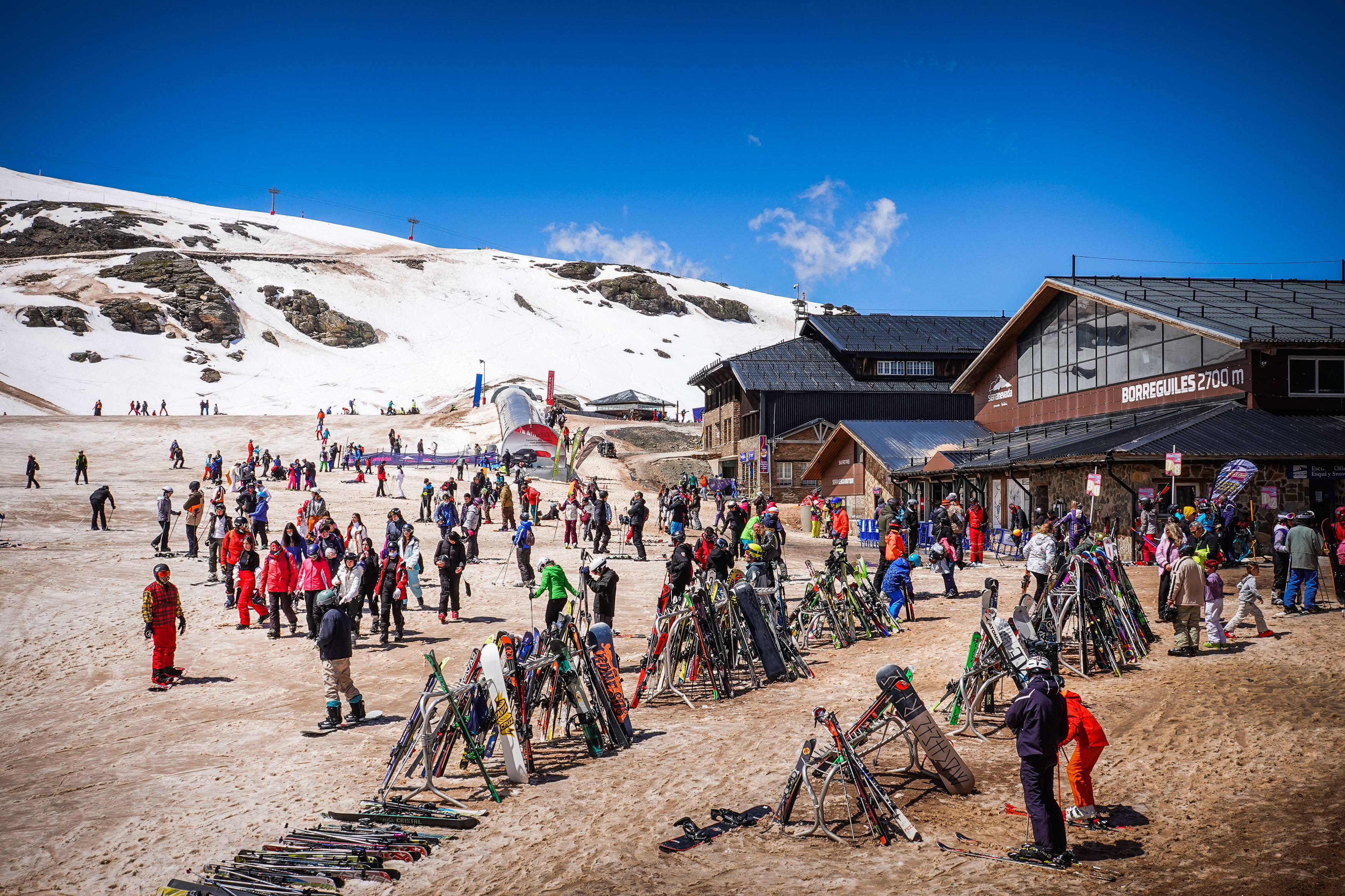 Ambiente en Borreguiles en la temporada pasada.