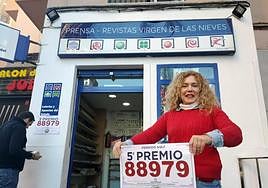 Las imágenes de los premiados en Granada en la Lotería de Navidad