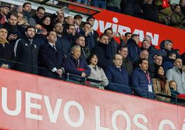Palco de Los Cármenes antes del partido de este pasado martes contra el Sevilla.