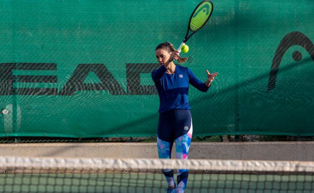 Nuria Párrizas, durante un entrenamiento. 