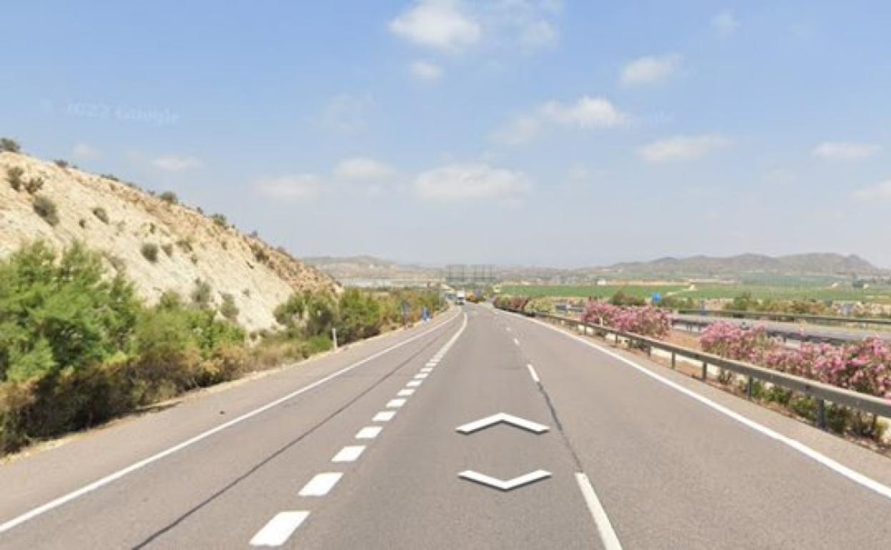 Zona de la A-7 donde se ha producido el siniestro