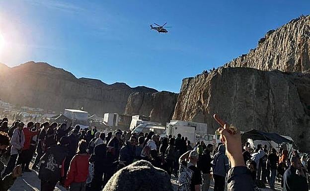 Ambiente en la fiesta ilegal celebrada el pasado año en una cantera de la provincia de Almerías