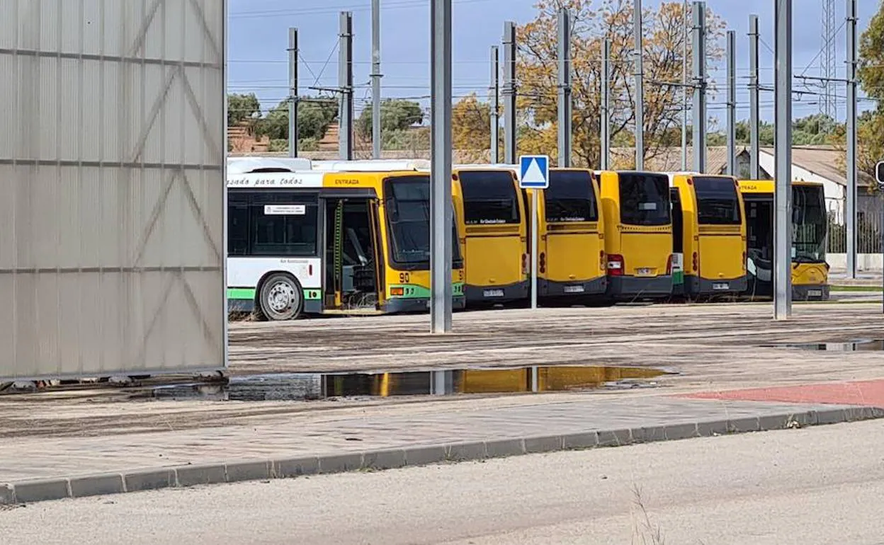 Los últimos Autobuses De Castillo Situados En Las Cocheras Del Tranvía Tienen Los Días 1855