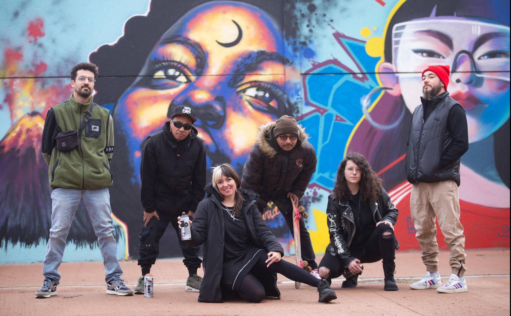 De izquierda a derecha, Tocayo, Lilmel, María Die, Chacho, Ángelo y Paskohne. 