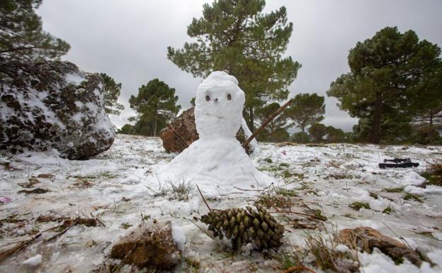 La nieve de la 'nortada' llega hasta el Valle de Lecrín