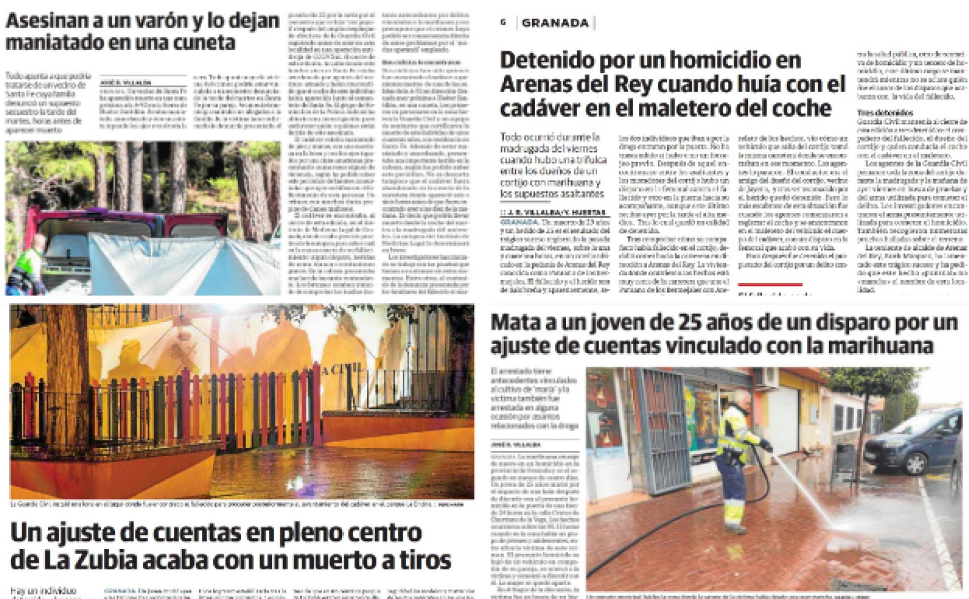 17 homicidios en Granada y un desaparecido por la 'maría' en nueve años