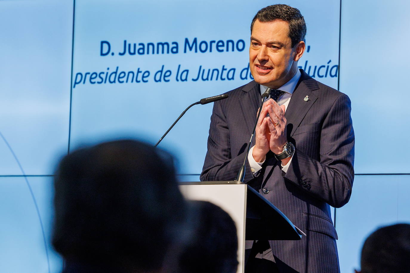 Juanma Moreno, durante su intervención en el foro de ABC.