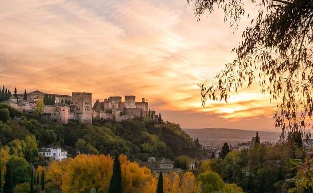 Vista del atardecer desde la Abadía. 