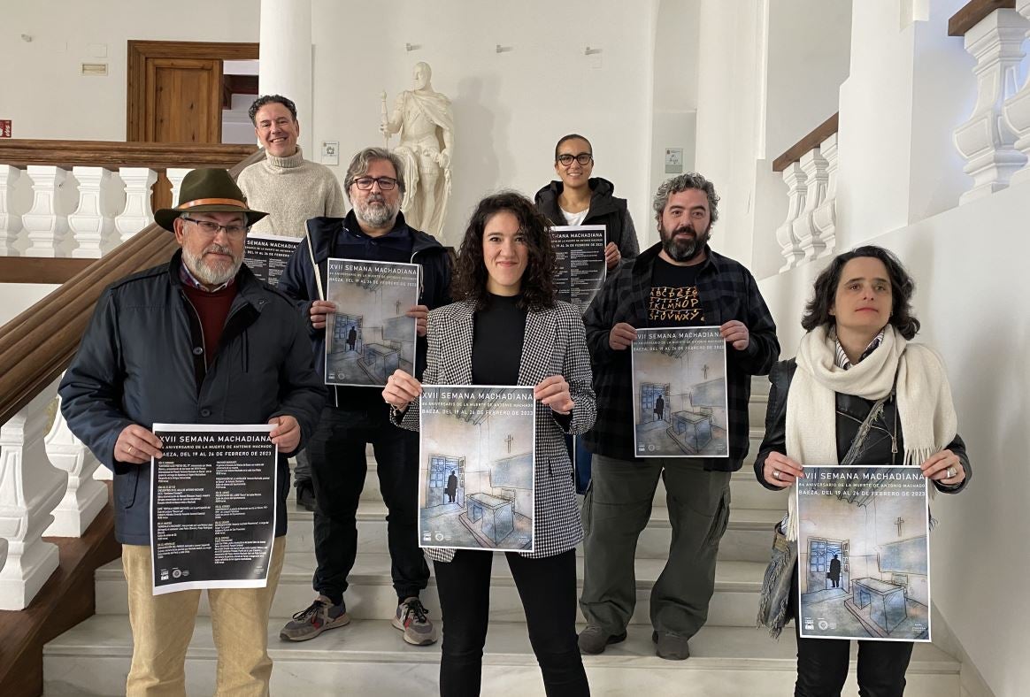 Presentación del programa de la Semana Machadiana con la concejal Rosa Martínez. 