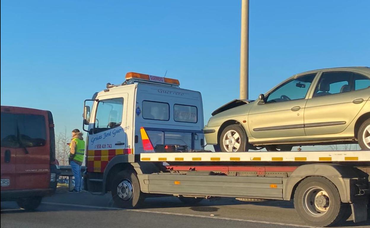 Lugar del accidente, cerca de la salida de La Chana