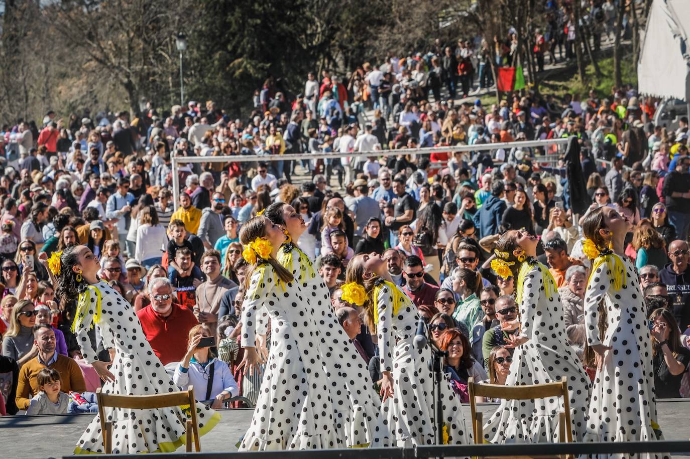 Ambiente este domingo en la romería.