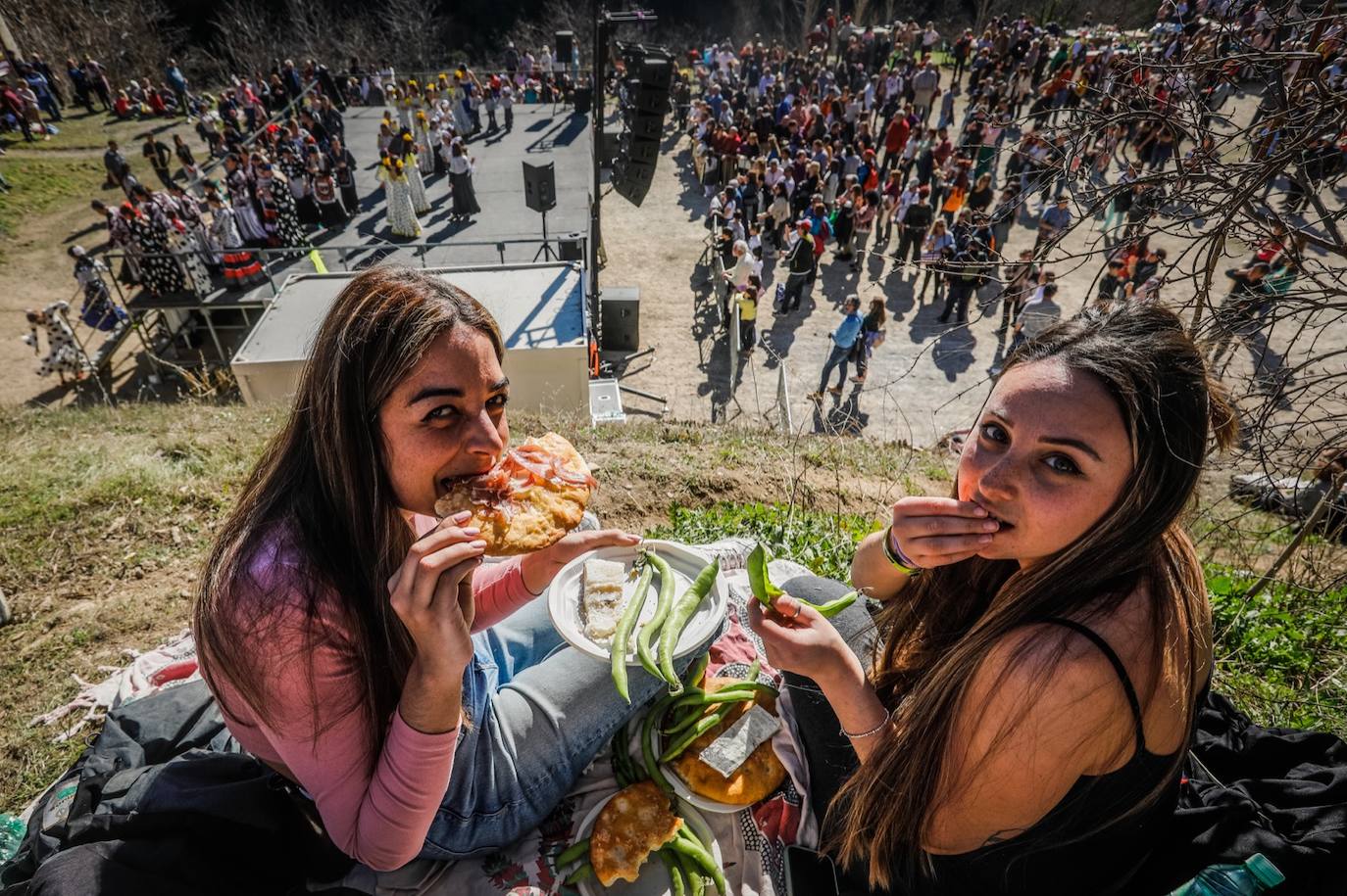 Ambiente este domingo en la romería.