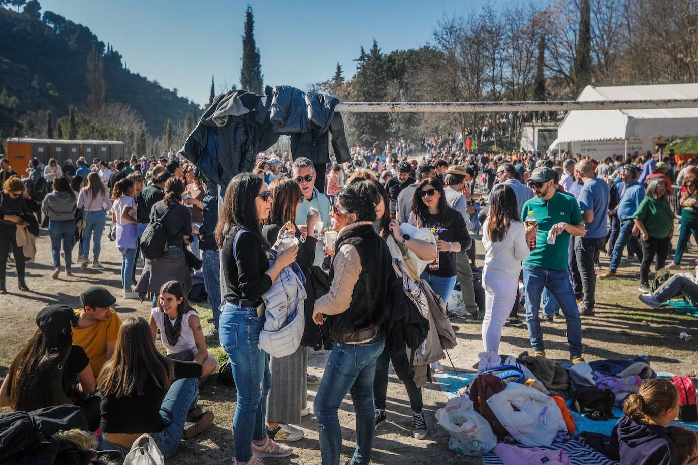 Ambiente este domingo en la romería.