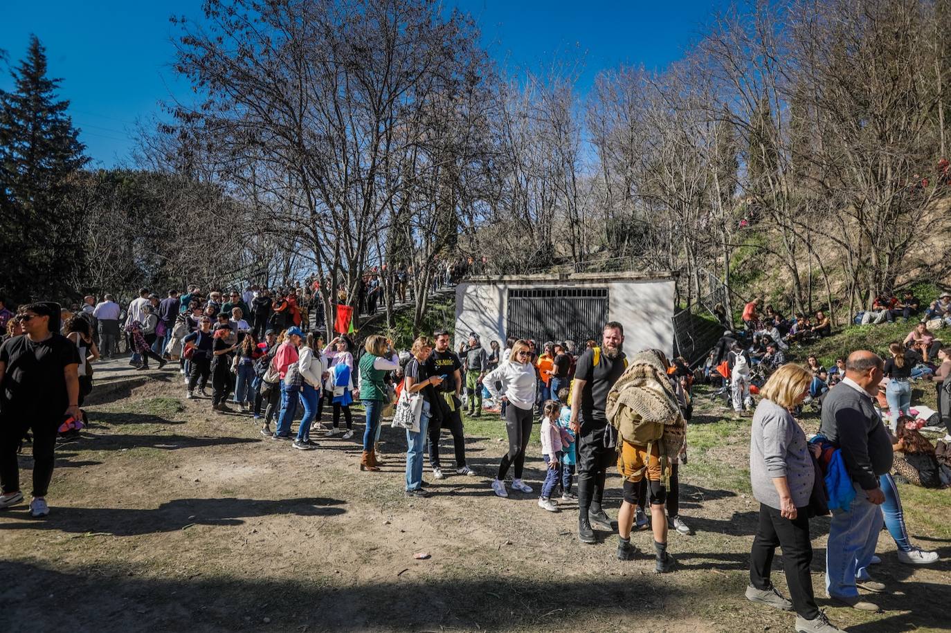 Ambiente este domingo en la romería.