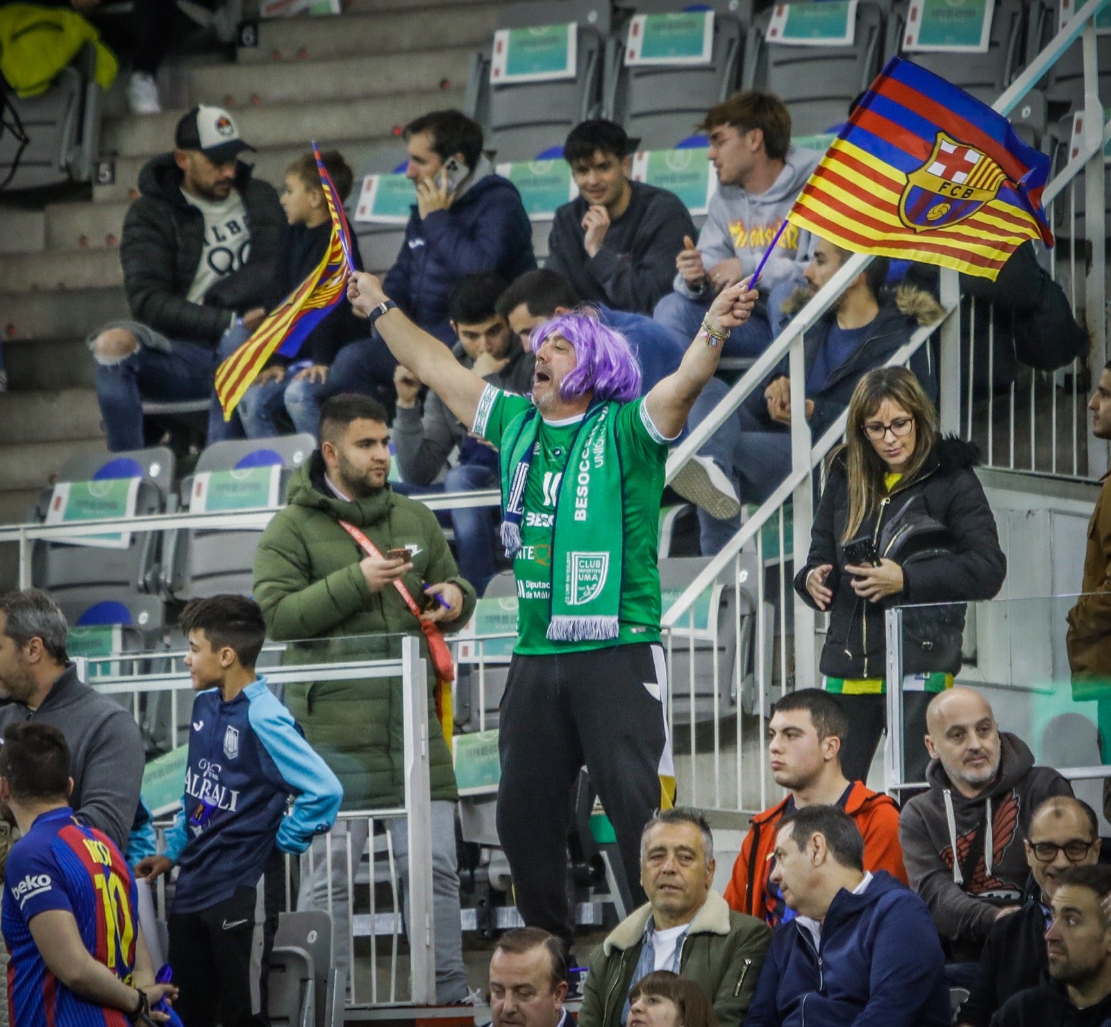 Momento del primer encuentro de la Copa de España, disputado entre el Barcelona y el Viña Albali de Valdepeñas.