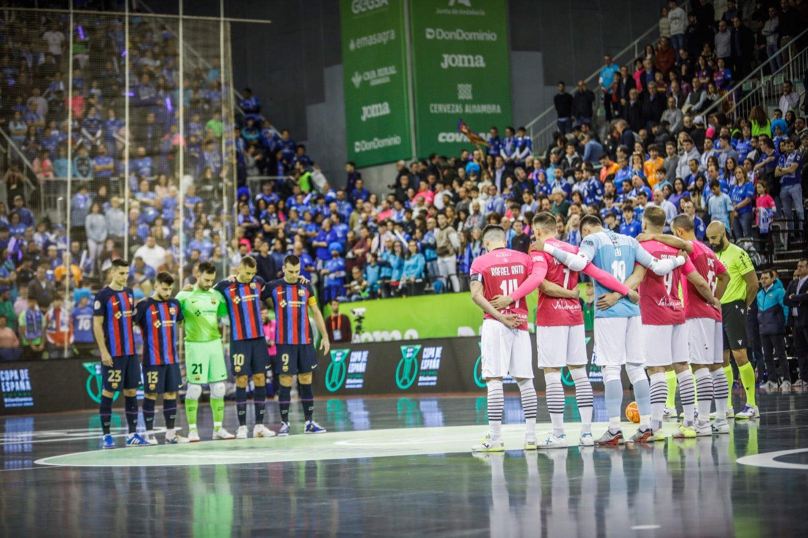 Momento del primer encuentro de la Copa de España, disputado entre el Barcelona y el Viña Albali de Valdepeñas.
