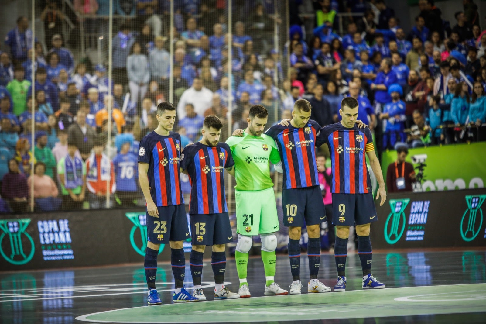 Momento del primer encuentro de la Copa de España, disputado entre el Barcelona y el Viña Albali de Valdepeñas.