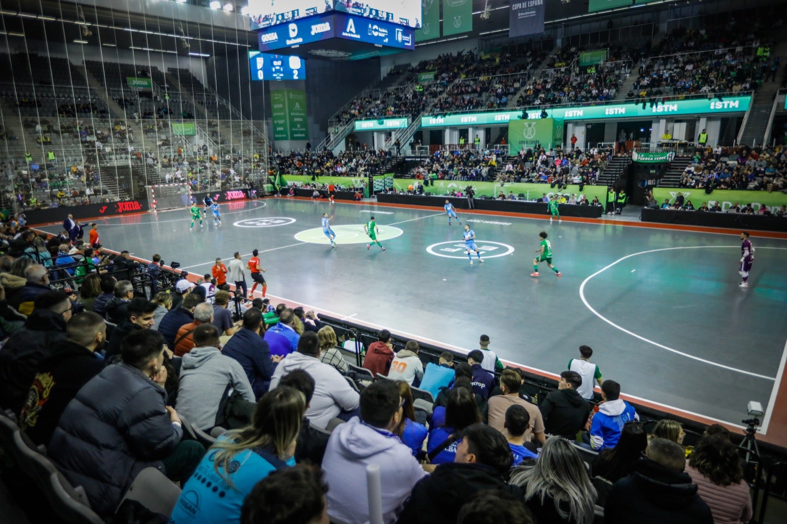 Momento del partido entre el Movistar y el Antequera.